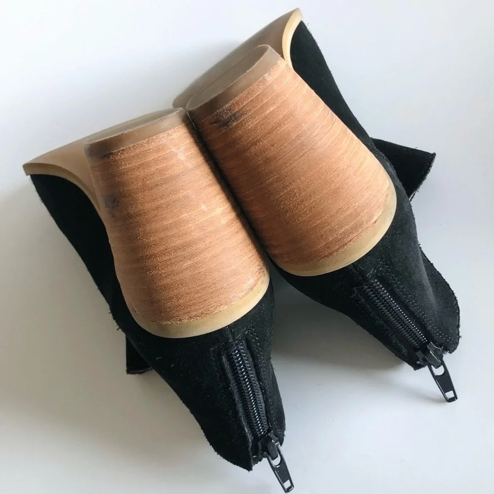 Susina Carina Suede Open Toe Booties - Picture 11 of 14